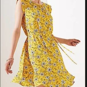 Garden Tie Waist Flounce Dress-Large